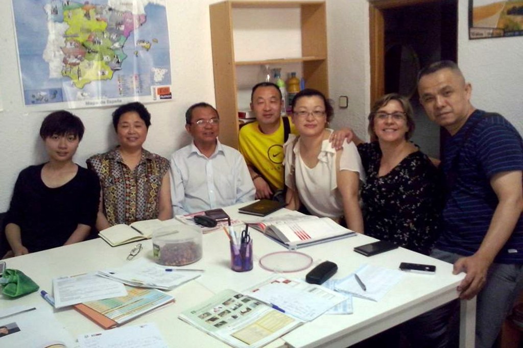 Grup d'estudiants xinesos participant als cursos de castellà.