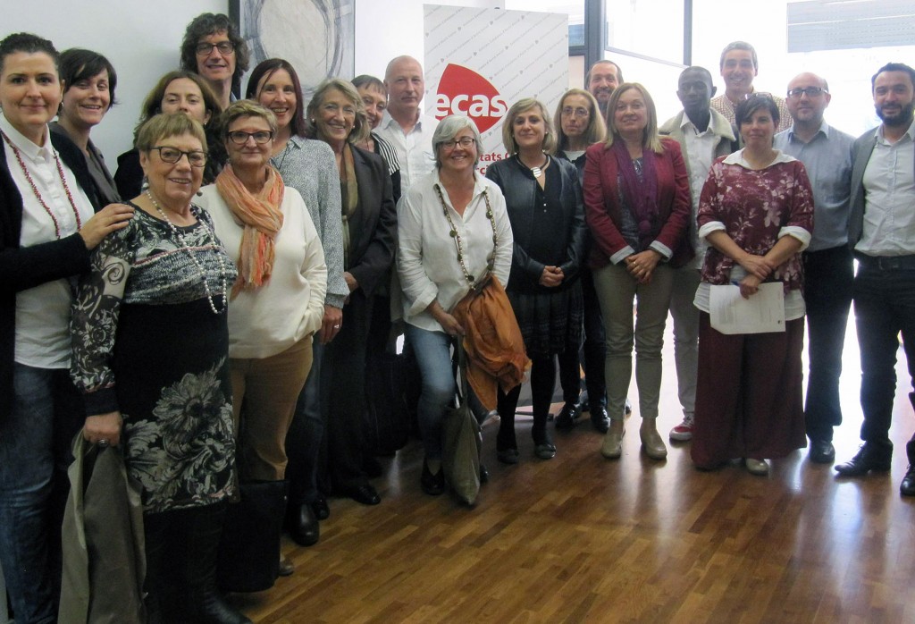 Grup de membres de la Junta d’Entitats Catalanes d’Acció Social (ECAS)