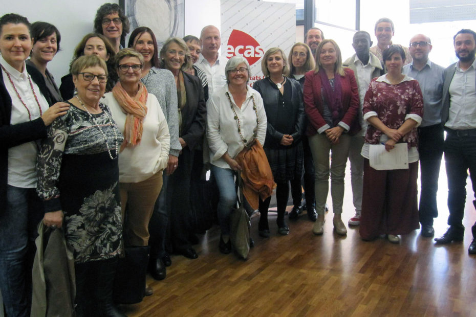Grup de membres de la Junta d’Entitats Catalanes d’Acció Social (ECAS)